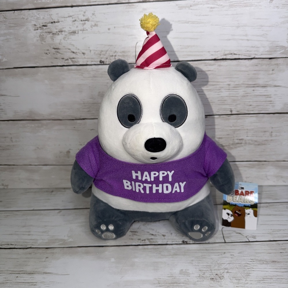 Cartoon Network Birthday We Bare Bears Panda Purple Shirt & Hat